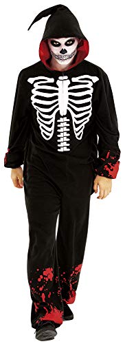 Haunted House- esqueleto Disfraz Kigu Bloody Skeleton Ad, Color (Rubies S8451)