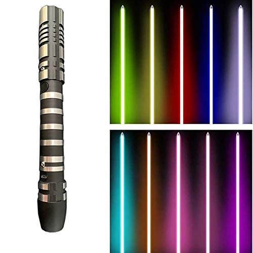 Hengqiyuan Star Wars Sable luz, Mango Metal Desmontable con Carga USB Experiencia Real Duelo Sable luz niños Adultos Sable de luz Juguete Regalo,RGB