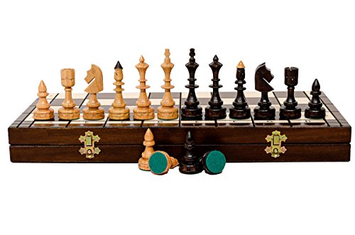 Hermoso juego de ajedrez de madera de cerezo dulce de lujo INDIAN DELUXE de 48 cm / 18 pulgadas, juego clásico hecho a mano