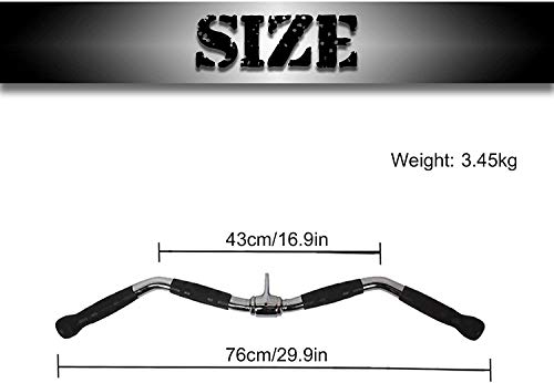 HTDYLHH Barra de rotación de rotación de rotación, tríceps Presione el accesorio de cable hacia abajo con goma antideslizante para ejercicio de fitness, levantamiento de pesas, entrenamiento, calisten