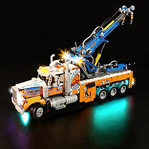 icuanuty Kit de Iluminación LED para Lego 42128, Kit de Luces Compatible con Lego Technic Camión Remolcador de Gran Tonelaje (No Incluye Modelo Lego)