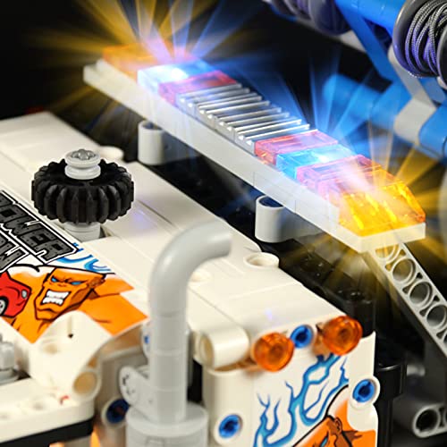 icuanuty Kit de Iluminación LED para Lego 42128, Kit de Luces Compatible con Lego Technic Camión Remolcador de Gran Tonelaje (No Incluye Modelo Lego)