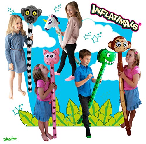 Inflatimals Animales inflables - Mono de Deluxebase. Juguete Inflable Gigante con diseño de Animal. Excelente Regalo para niños o como artículo Decorativo en Fiestas Infantiles