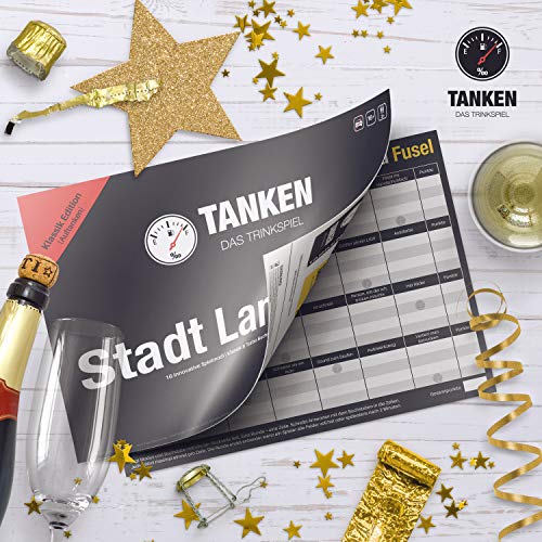 Inspiracles Tanken Stadt Land Fusel - Juego de beber para adultos, divertido regalo para hombres y mujeres, divertido juego & Gadget, tarde de de juegos