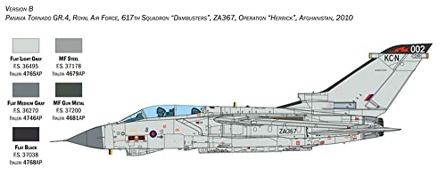 Italeri 2513S 1:32 Tornado GR.4-modelismo, Modelo de Suelo, Hobby, Pegado, Kit de plástico, detallado, Multicolor (2513)