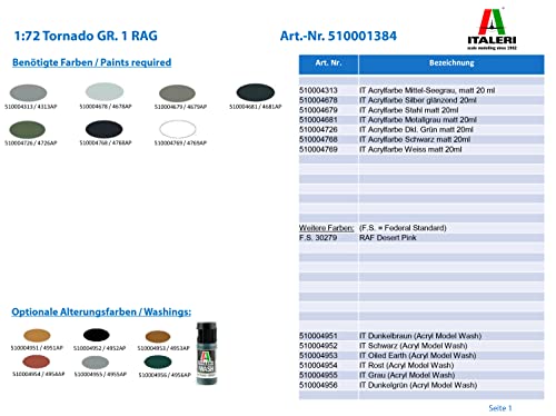 Italeri-Tornado GR1, Color sin renseigné. (1384)