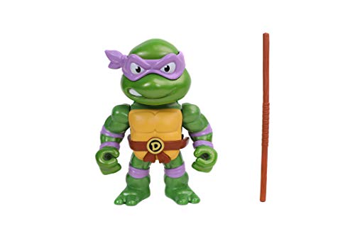 Jada - Figura Donatello de Tortugas Ninja, Articulada, 10 cm, Realizada en Metal Fundido a Presión, 100% Licencia Oficial, Coleccionismo, para Niños a Partir de 8 Años y Adultos