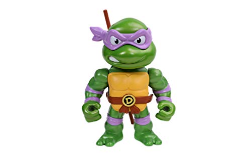 Jada - Figura Donatello de Tortugas Ninja, Articulada, 10 cm, Realizada en Metal Fundido a Presión, 100% Licencia Oficial, Coleccionismo, para Niños a Partir de 8 Años y Adultos