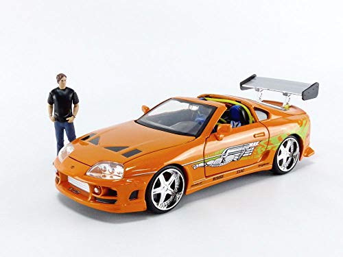 Jada JA30738 El rápido y el furioso 1:24 1994 Toyota Supra MK IV con Brian O'Conner Figura