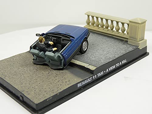 James Bond Compatible con Renault 11 Taxi from Paris : 'Half Car Damaged 007 A View to a Kill 1/43 (Gift for 007 Collection subscribers DYG2)