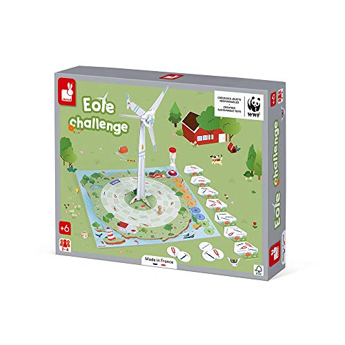 Janod - Juego Eole Challenge - Juego de Mesa Infantil - Juego de Cooperación Lúdico y Educativo - Fabricado En Francia - Colaboración con WWF - Certificado FSC - Desde 6 Años, J08638