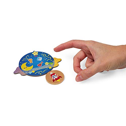 Janod - Speedy Rocket - Juego de Mesa Infantil - Juego de Habilidad con Certificado FSC - A partir de 4 Años, J02635