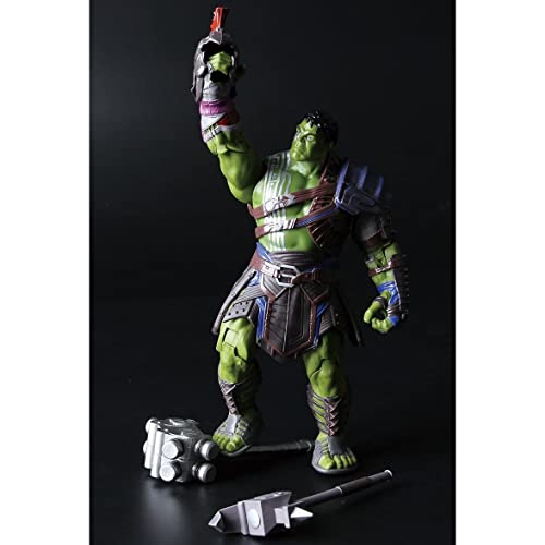 JIANLIN Hulk Thor: Ragnarok, Gladiador Interactivo Hulk 8in Figura De Acción Final Arena Martillo Gigante Y Accesorios para Casco Tomahawk