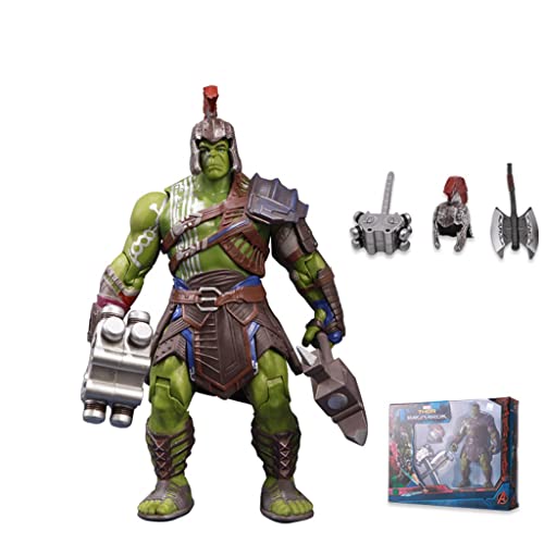 JIANLIN Hulk Thor: Ragnarok, Gladiador Interactivo Hulk 8in Figura De Acción Final Arena Martillo Gigante Y Accesorios para Casco Tomahawk