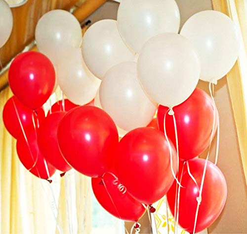 JOJOR Globos Rojos,100 Piezas Globos Helio Latex Perlado Ø 30 cm para Bodas Aniversario San Valentin,Happy Birthday 1 Año Cumpleaños Fiesta Arco Graduacion Decoracion