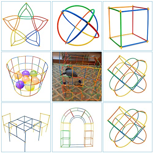 JORAKI Juguetes de Construir Fortalezas, Juguetes de Construcción de Edificios, Construcción de Bricolaje Castillos Túneles, Juguetes Educativos Creativos para Niños 3 a 12 años