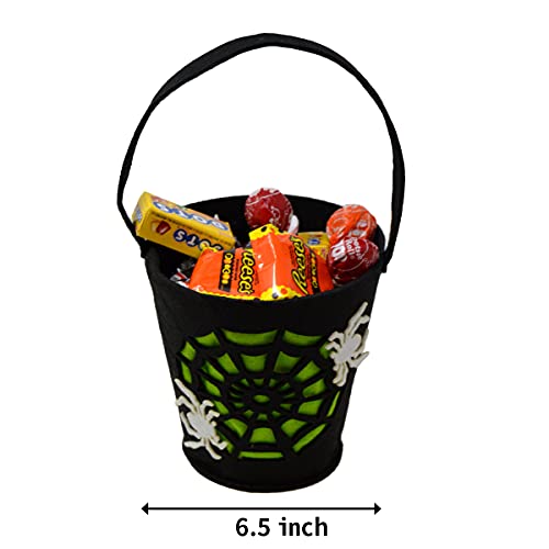 JOYIN 6 Pcs Cubos de 16,5cm con Asa para Bolsas de Truco o Trato, Regalos de Fiesta de Halloween, Cubos de Dulces