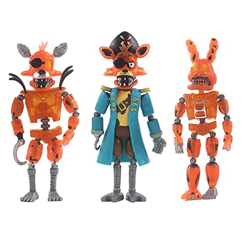 Juego de 5 figuras FNAF – Five Nights at Freddy's Action Figures Bonnie Foxy Chica modelo de muñecas removibles de 15-17,5 cm