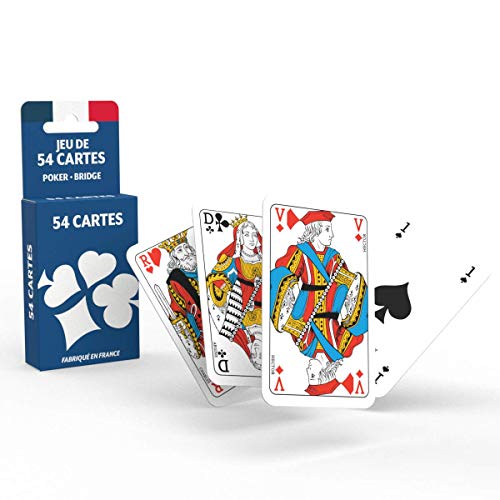 Juego de 54 Cartas – Juego de Poker, Presidente, Palmito, 8 Americanos, Multicolor