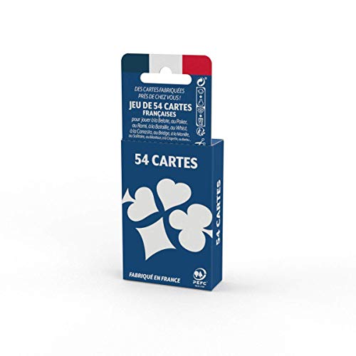 Juego de 54 Cartas – Juego de Poker, Presidente, Palmito, 8 Americanos, Multicolor