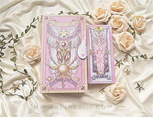 Juego de 56 tarjetas Captor Sakura Clow Cards KINOMOTO SAKURA Magic Book Set completo regalo clásico cumpleaños regalo niña (Sakura)