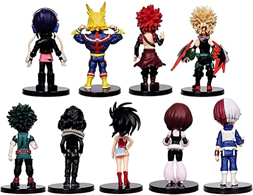 Juego de 9 figuras de anime de My Hero Academia, decoración de mesa de postres, regalos ideales para fiestas para niños