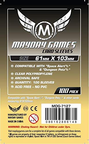 Juego de mesa Mangas Mayday Games Magnum Space Alert/Dungeon Petz Sleeves (100)