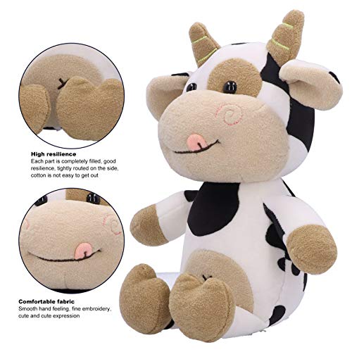 Juguete de Peluche de Vaca, 30cm Vaca de Peluche de Juguete Lindo Animal de Dibujos Animados de Ganado Becerro muñeca de Juguete de Peluche de Vaca Juguete de Peluche para niños Regalo de cumpleaños