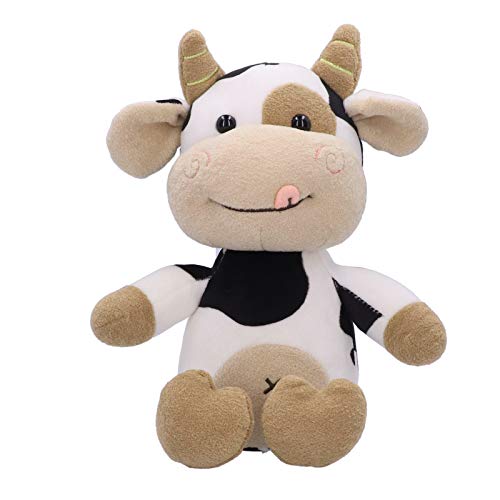 Juguete de Peluche de Vaca, 30cm Vaca de Peluche de Juguete Lindo Animal de Dibujos Animados de Ganado Becerro muñeca de Juguete de Peluche de Vaca Juguete de Peluche para niños Regalo de cumpleaños