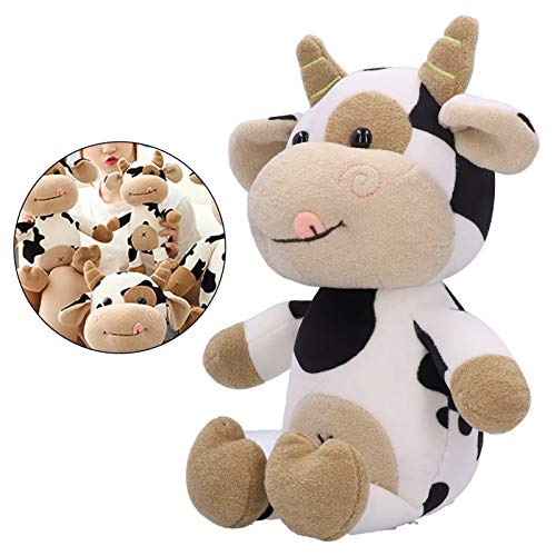 Juguete de Peluche de Vaca, 30cm Vaca de Peluche de Juguete Lindo Animal de Dibujos Animados de Ganado Becerro muñeca de Juguete de Peluche de Vaca Juguete de Peluche para niños Regalo de cumpleaños