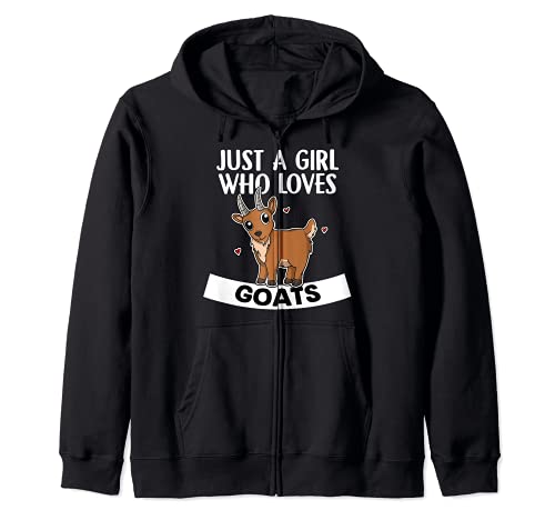 Just A Girl Who Loves Goats Granjero Disfraz De Cabra Sudadera con Capucha