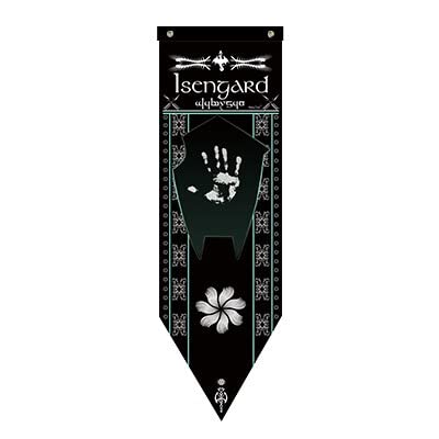 JWAKHMP Isengard - Banderas de precuela (46 x 150 cm), diseño de Sauron Dark Lord Tower de Durin Saruman Orcs