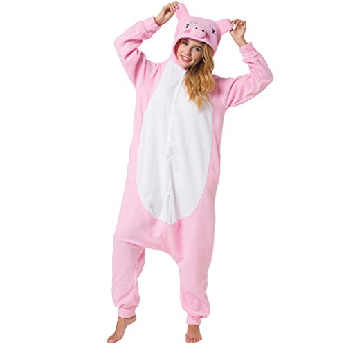 Katara (10+ Modelos) Kigurumi Pijamas Disfraz Animal Halloween Adultos Cerdo Talla 145-155cm