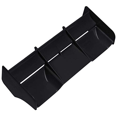 KEEDA 1/8 RC Car Plastic Tail Wing RC Cuerpo Shell trasero ala para 1/8 Escala Camión de corto curso Off-Road Racing Buggy RC Modelo Coche (Negro)