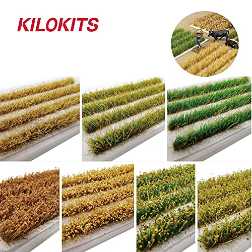 KILOKITS Rayas de campo de arroz de trigo para kits de dioramas militares Accesorios en miniatura para terrenos ferroviarios (campo de arroz temprano)