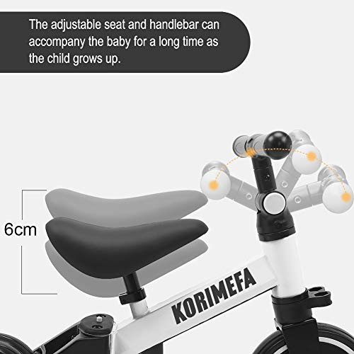 KORIMEFA 3 en 1 Triciclo para niños 1 años Bicicleta de Equilibrio 2 años Bebes Triciclo para niños 1 a 3 años