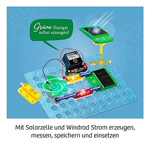 KOSMOS 620684 Easy Elektro Green Energy, Genera, almacena y Utiliza energía renovable, exclusivos de Amazon, Caja de experimentos para niños a Partir de 8 – 12 años para producir Electricidad