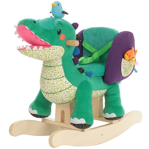 Labebe - Mecedora Caballo Bebe, Juguete Caballo balancin por Infantil 1-3 Años, Cocodrilo Verde Caballito Balancin Bebe, Peluche Columpio Caballo Animales por Niño/Niña, Madera Mecedora Caballito