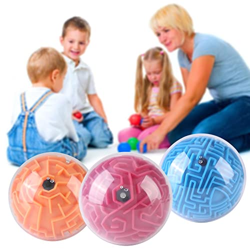 Laberinto mágico Ball Toy para niños Adultos Mini Puzzle Idea e Inteligencia Laberinto Game Interesante Desafío Regalo Infantil Presente(Rojo Rosado)