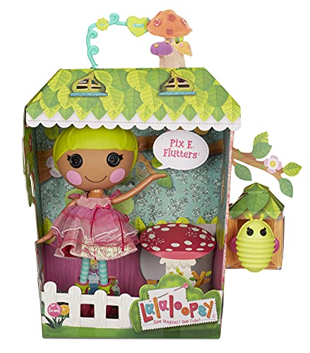 Lalaloopsy Pix E. Flutters 33cm con luciérnaga-Muñeca Hada con Vestido Rosa y Zapatos Intercambiables-Caja Reutilizable-Edad: 3+ años, Color (576877C3)