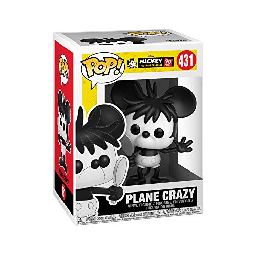 LAST LEVEL- Pop Vinyl: Disney: Mickey's 90th Anniversary: Plane Crazy Figura Mouse: Mickey, Multicolor (FFK32191)