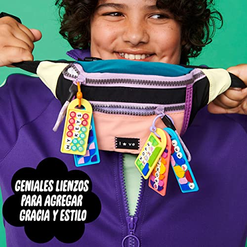 LEGO 41949 Dots Megapack de Adornos para Mochila: Mensajes, Set de 5 Manualidades para Niños de 6 Años, Etiqueta Personalizable para Colegio