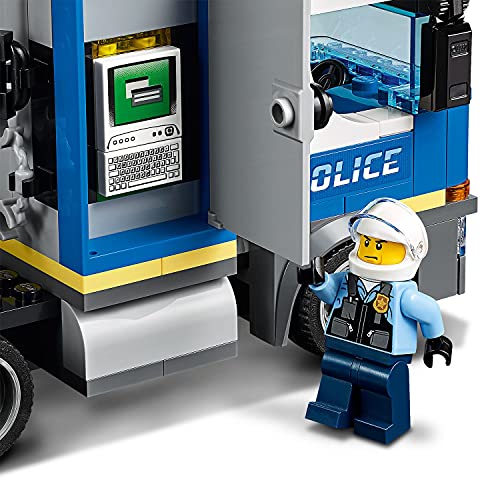 LEGO 60244 City Policía: Camión de Transporte del Helicóptero, Set de Construcción para Niños 5 años