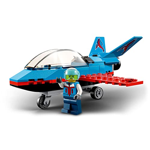 LEGO 60323 City Avión Acrobático, Set de Juguete con Mini Figura de Piloto, Idea de Regalo para Niños y Niñas 5 Años