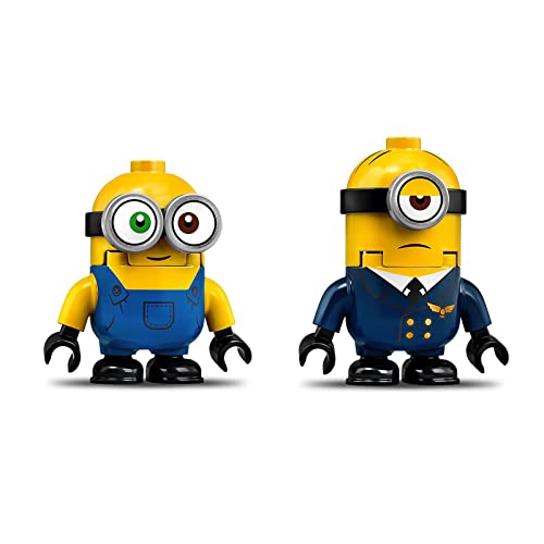 LEGO 75547 Minions El Origen de GRU, Minion Piloto en Práctica, Avión de Juguete para Niños y Niñas +4 años con Mini Figuras