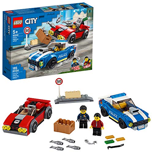 LEGO City 60242 Highway Arrest - Juego de policía (185 piezas)