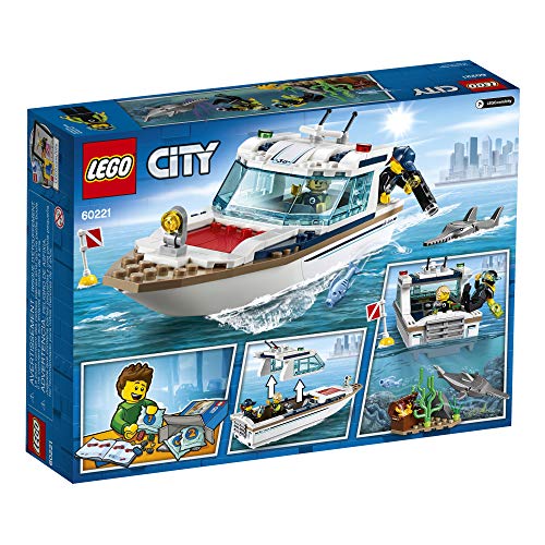 LEGO City Great Vehicles Diving Yacht 60221 Building Kit , New 2019 (148 Piece)