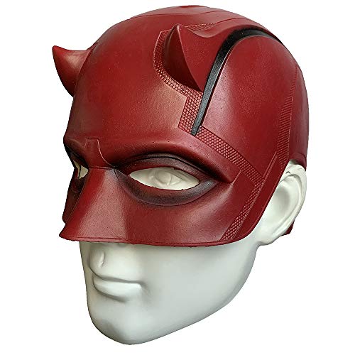 LePyCos DD Daredevil - Casco de látex para disfraz de Halloween, color rojo