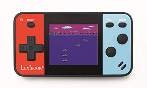 LEXIBOOK- Consola portátil Cyber Arcade Pocket 150 Juegos, Pantalla LCD en Color de 1,8 Pulgadas (4,5 cm), Videojuegos para Adolescentes, Azul/Rojo