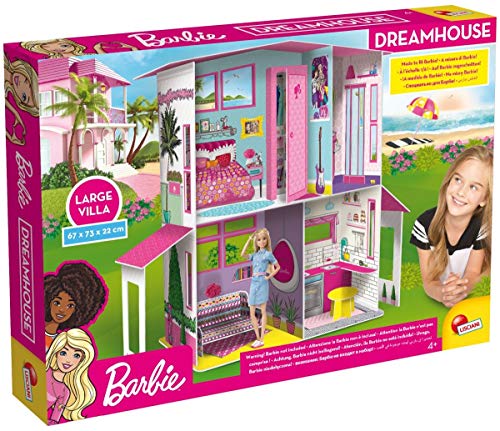 Lisciani – Barbie Dreamhouse Villa de sueño de dos pisos - Juego creativo para niñas a partir de 4 años